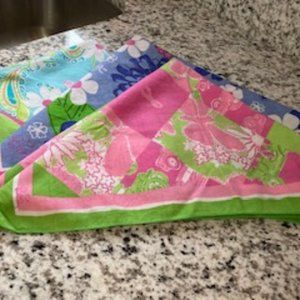 3 Retired Lilly Pulitzer Breast Cancer Scarves